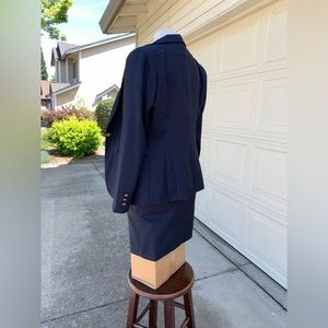 Lisueyne Navy Women’s Skirt Suit - Professional Skirt and Blazer